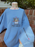 Sorry I Am Late, I Saw A Frenchie Embroidered Crewneck