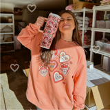 Heart Pocket Charm Frenchies Crewneck