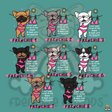 I Just Want To Go To The Beach & Hang With My Frenchie Tee (Select Your Frenchie #1-8)