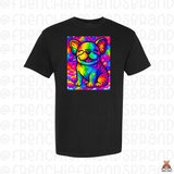 Colorful Zebra Frenchie Unisex Tee