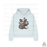 Frenchie Mamas Love Consrervitive Cropped Hoodie