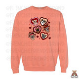 Heart Pocket Charm Frenchies Crewneck