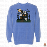 Haunted House Frenchies Unisex Crewneck