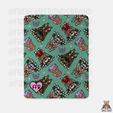 Blooming Frenchies Sherpa Blanket