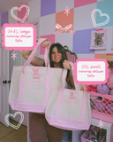 Sweetheart Frenchie Embroidered Canvas Tote Bag