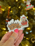 Frenchieclaus Is Coming To Town Stickers