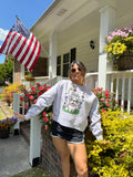 Hello Spring Consrervitive Cropped Crewneck