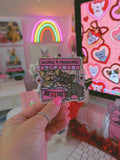 GLITTER Sucker 4 Frenchies Kissing Booth Single Sticker
