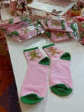 Gingerbread Frenchies Crew Socks