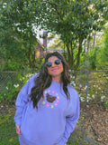 Frenchie Spring Embroidered Boxy Crewneck ( Select Your Frenchie)