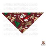 Mr. & Mrs. Frenchie Paws Reversible Snap On Bandana