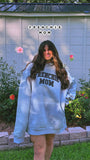 Oversized Frenchie Mom Embroidered Applique Hoodie