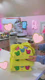Candy Heart Frenchies Embroidered Hoodie