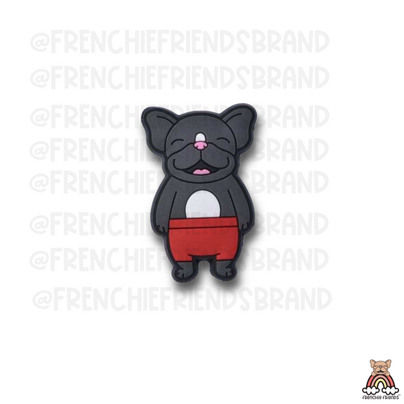 Swimming Frenchie Shoe Charm
