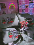 Love Grows Where Frenchies Go Embroidered Boxy Crewneck