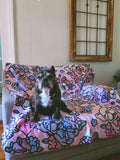 Hydrangea Frenchie Sherpa Blanket