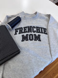 Oversized Frenchie Mom Embroidered Applique Sweater