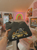 Frenchie Skeleton Taxi Embroidered Crewneck