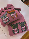 My Frenchie Is My Valentine Embroidered Hoodie (Select Your Frenchie)