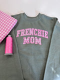 Oversized Frenchie Mom Embroidered Applique Sweater