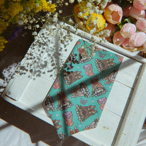 Blooming Frenchies Reversible Snap On Bandana