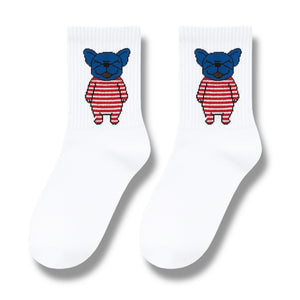Red, White & Frenchies Socks