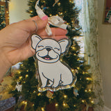 French Bulldog Acrylic Tie on Ornament ( Select Your Frenchie )