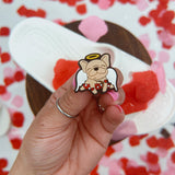 cupid frenchie shoe charm
