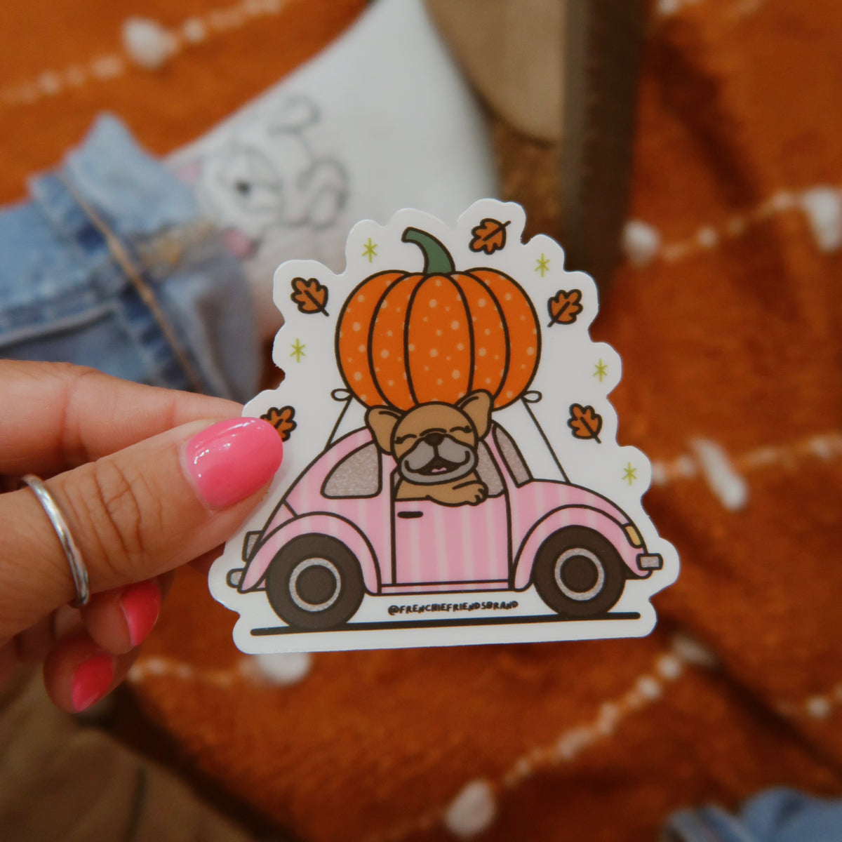 Frenchie Fall Single Stickers β Frenchie Friends LLC