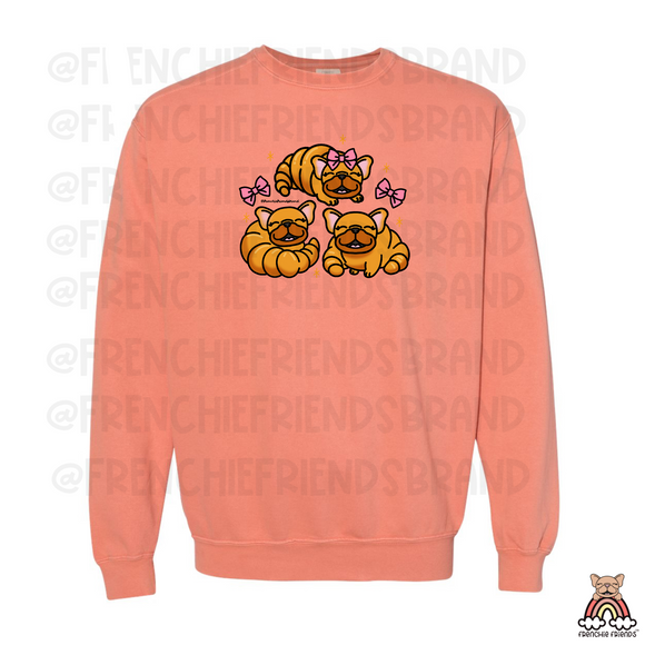 Croissant Frenchies  Crewneck