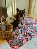 Bring Me Frenchies Not Flowers Sherpa Blanket