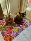 Gummy Bear Frenchies Sherpa Blanket