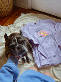 My Frenchie Is My Peep Embroidered Applique Crewneck