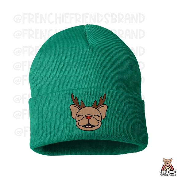 Frenchie-deer Embroidered Beanie