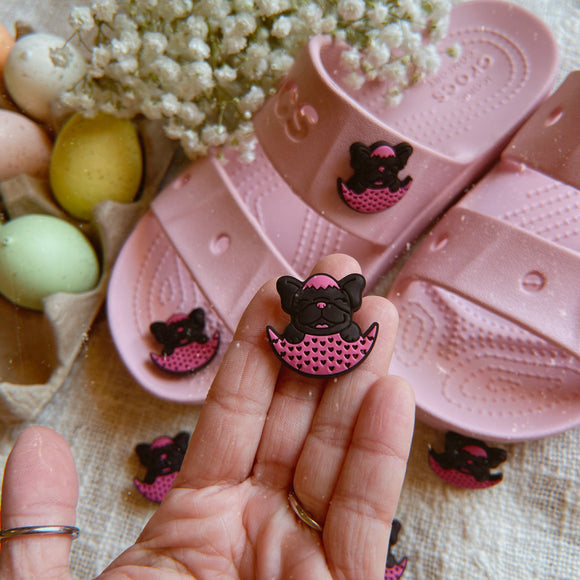 Chick Frenchie Shoe Charm