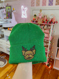 Frenchie-deer Embroidered Beanie