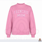 Frenchie Mom Embroidered Applique Mock-Neck