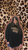 Oversized Frenchie Mom Embroidered Applique Sweater