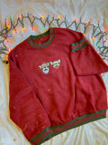 Mr & Mrs Frenchie Paws Preppy Ribbed Embroidered Crewneck
