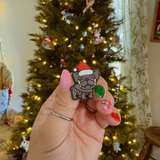 Holiday Christmas Frenchie Shoe Charm