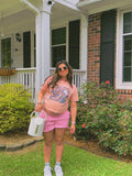 Hydrangea Frenchies Conservative Cropped Tee (Boxy)