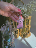 Pink Frenchie Acrylic Keychain