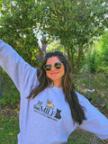 Man I Love Frenchies Embroidered Boxy Crewneck