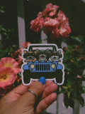 Cars & Frenchies Single Sticker
