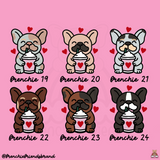 Valentines Day Latte Embroidered Crewneck (Select Your Frenchie)