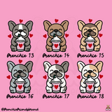 Valentines Day Latte Embroidered Crewneck (Select Your Frenchie)