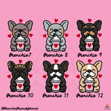 Valentines Day Latte Embroidered Crewneck (Select Your Frenchie)