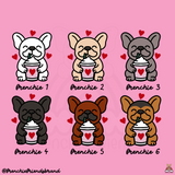 Valentines Day Latte Embroidered Crewneck (Select Your Frenchie)