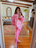I Cherryish My Frenchie Embroidered Tie Dye Crewneck