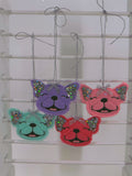 Pastel Colored Sparkle Frenchie Rear View Mirror Tie On Charm